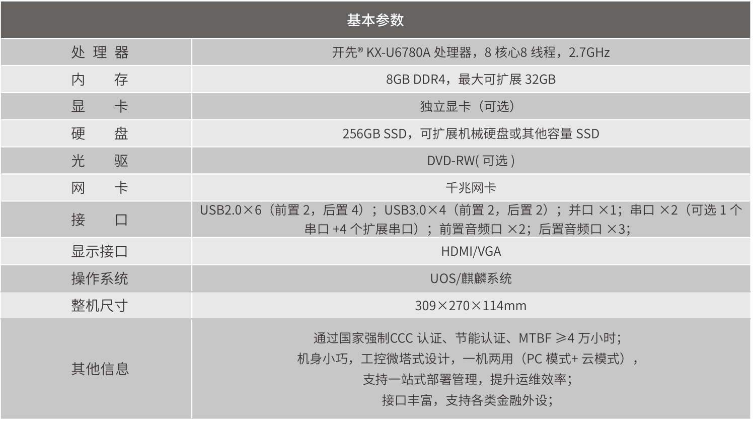 威讯C73-G3桌面终端